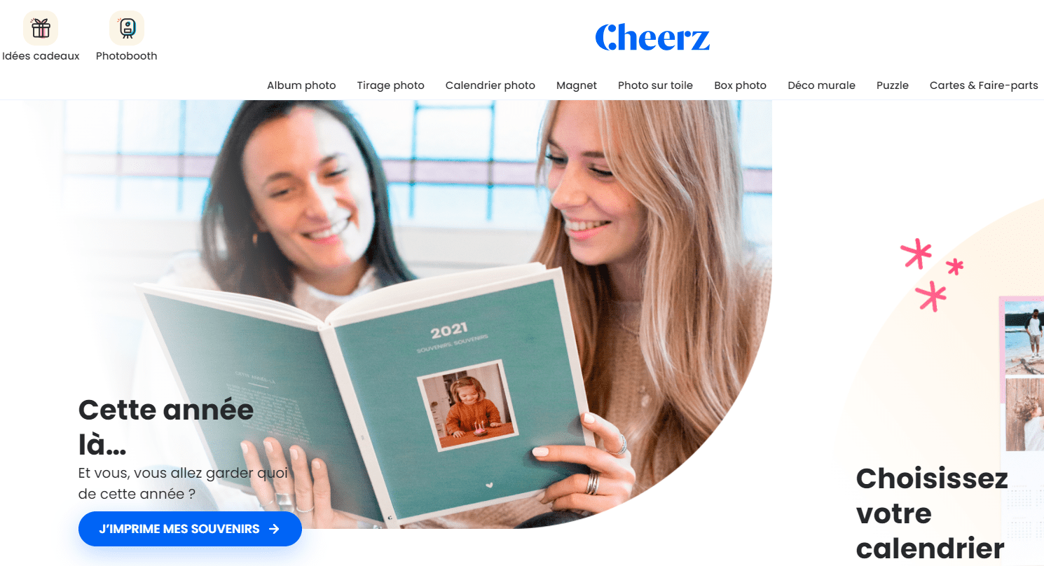 Cheerz – capture site internet