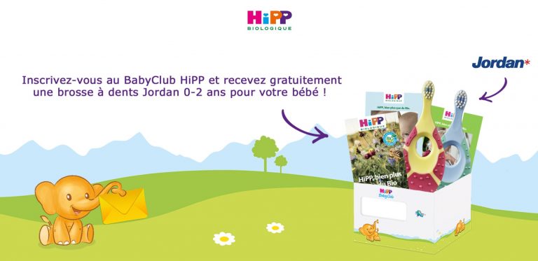 Echantillon gratuit d&rsquo;une brosse à dent pour bébé