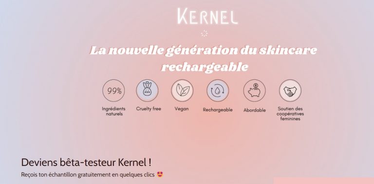 Echantillon gratuit d&rsquo;un produit de beauté Kernel Skin