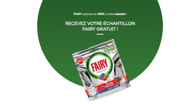 Obtenez un échantillon gratuit de la capsule vaisselle Fairy Platinum +
