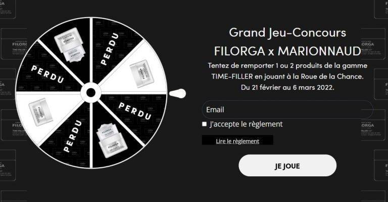 Grand Jeu-Concours – Filorga x Marionnaud [du 21 février au 6 mars 2022]