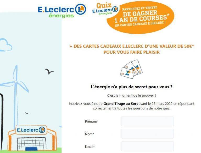 Jeu concours E.Leclerc énergies [du 07/02/2022 au 25/03/2022]