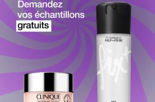 Obtenez un échantillon gratuit des crèmes best-sellers de Clinique et Mac