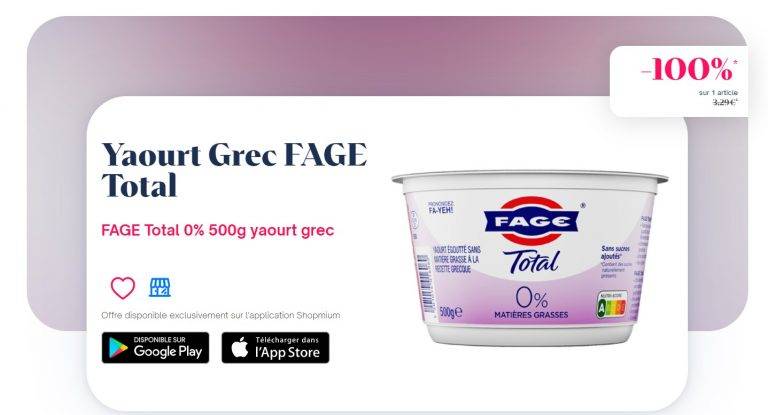 Yaourt Grec FAGE Total (100% remboursé) [Du 7 mars 2022 au 20 avril 2022]