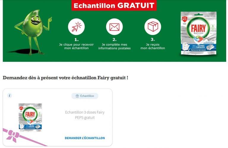 Obtenez un échantillon gratuit de la capsule vaisselle Fairy Platinum + (Offre Enviedeplus)
