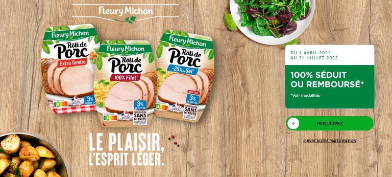 Offre séduit ou remboursé Fleury Michon Tendre Poulet Rôti du 29/07/2023 au 31/10/2023