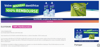 Offre 100% remboursé pour l'achat d'un dentifrice de la marque Elgydium (Offre Quoty)