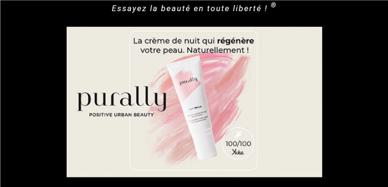 Obtenez un échantillon gratuit de la crème de nuit Purally