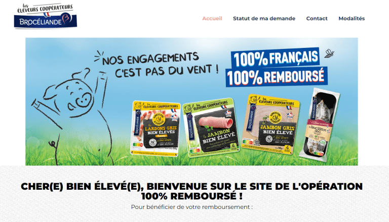 Du 1er juin 2022 au 30 septembre 2022, bénéficiez d&rsquo;une offre de remboursement sur les lardons, jambons, saucissons de la marque Broceliande