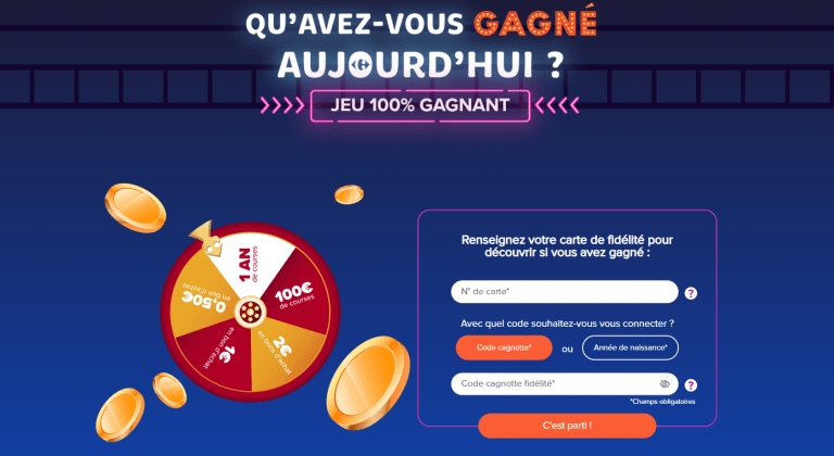 Loto Carrefour – Jeu 100% gagnant du 22 juin 2022 au 2 juillet 2022