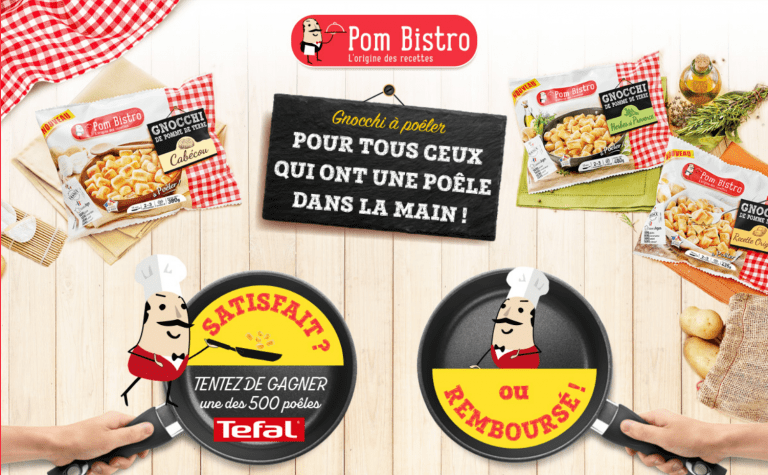 Pom Bistro – Gnocchi à poêler, offre de remboursement du 15/03/2022 au 15/07/2022