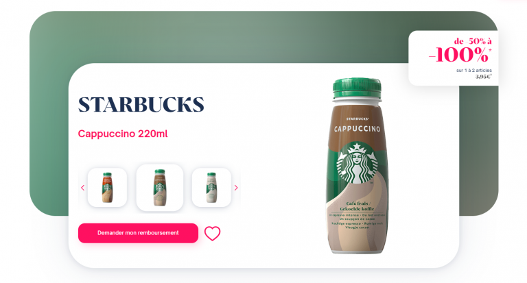 Offre “Jusqu’à 100% remboursés” sur une sélection de bouteilles Starbucks [valable entre le 4 juillet 2022 et le 3 août 2022]