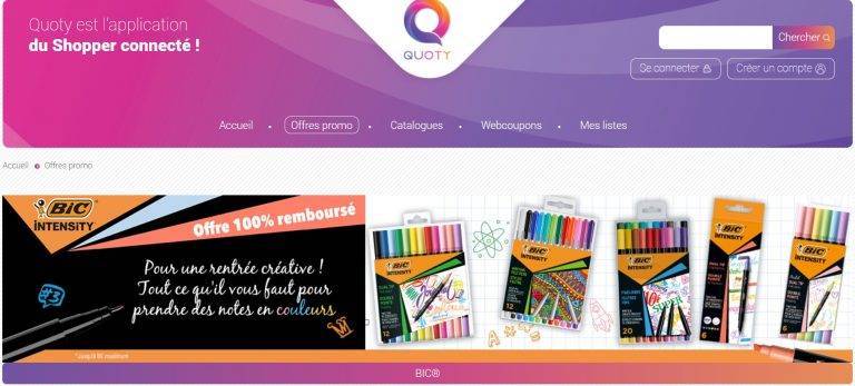 Offre 100% remboursé pour l&rsquo;achat d&rsquo;un produit BIC Intensity à partir du 26 septembre 2022 et dans la limite des remboursements disponibles