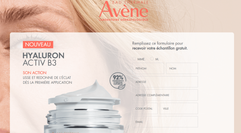 Echantillon gratuit de la crème Hyaluron Activ B3 d&rsquo;Avène