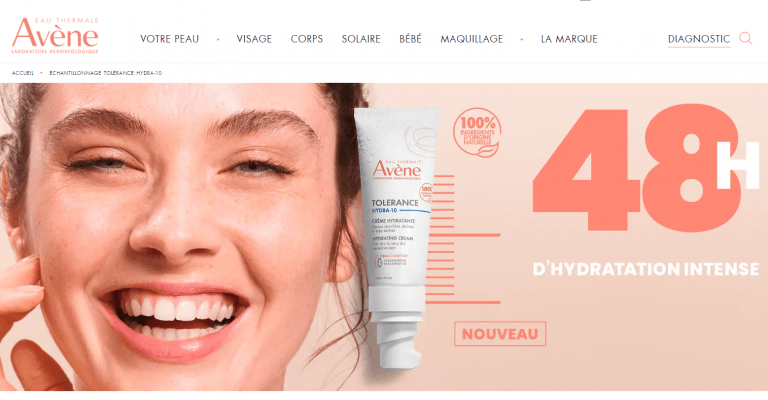 Votre échantillon gratuit de la crème Tolérance Hydra-10 d&rsquo;Avène
