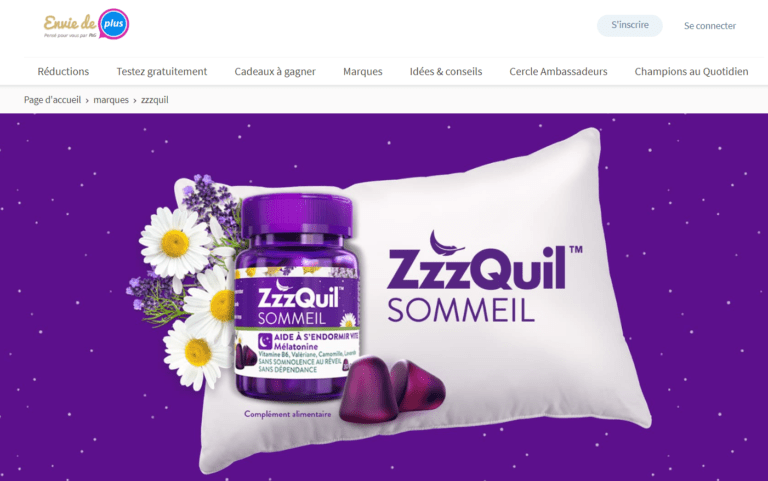 Obtenez votre échantillon gratuit de la gommes à mâcher ZzzQuil SOMMEIL