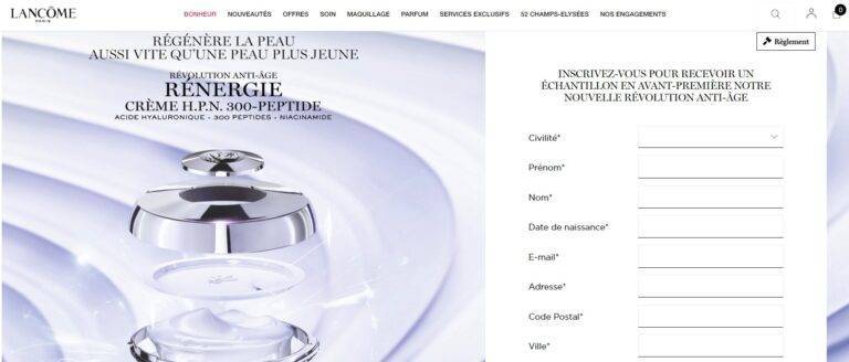 Echantillon gratuit : Lancôme Rénergie Crème anti-âge H.PN. 300-Pertide