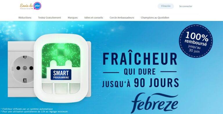 Febreze Smart kit démarrage [Offre 100% remboursée jusqu&rsquo;au 30 juin 2023]