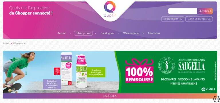 Offre 100% remboursé sur un soin lavant intime quotidien SAUGELLA TRIPLE PROTECTION ou YOU FRESH [à partir du du 01/04/2023]]