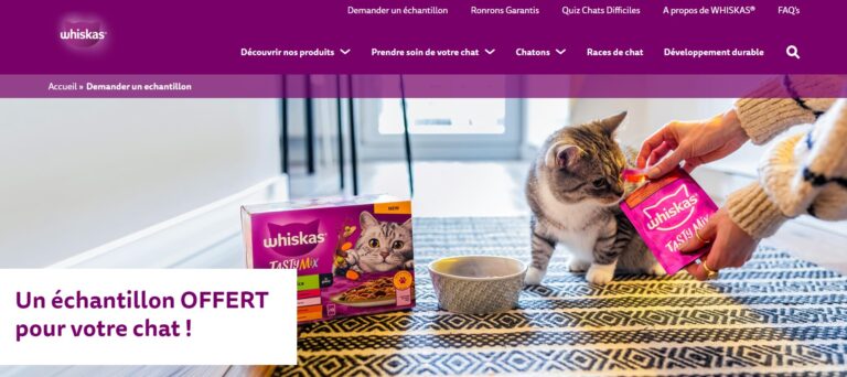 Un échantillon Whiskas OFFERT pour votre chat !