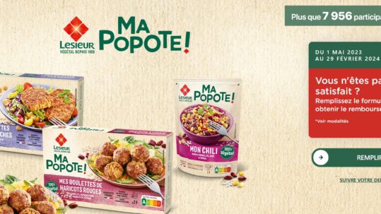 Du 1er Mai 2023 au 29 février 2024, bénéficiez d’une offre de remboursement sur un produit Lesieur Ma Popote