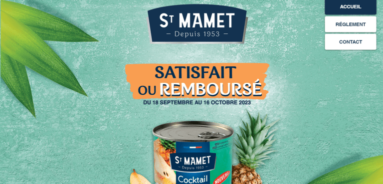 SATISFAIT OU REMBOURSÉ COCKTAIL COCO ST MAMET du 18/09/2023 au 16/10/2023