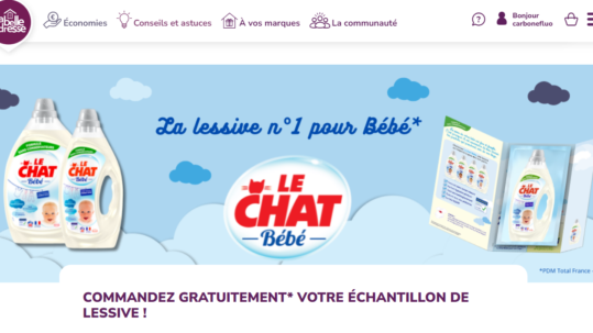 Votre échantillon gratuit de lessive Le Chat Bébé [avec La Belle Adresse]