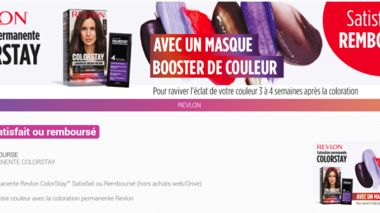 Satisfait ou Remboursé : Coloration permanente Revlon ColorStay  [Offre Quoty valable pour tout achat effectué à compter du 01/11/2024]